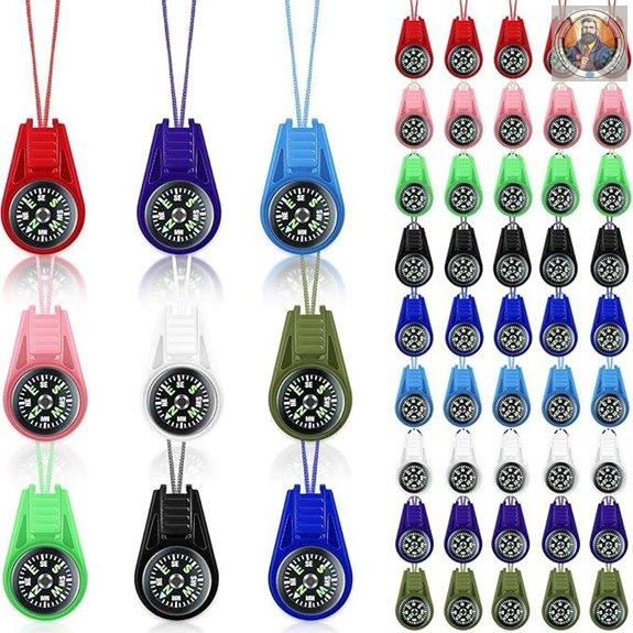Mini Pocket Compass Keychain Toy Set
