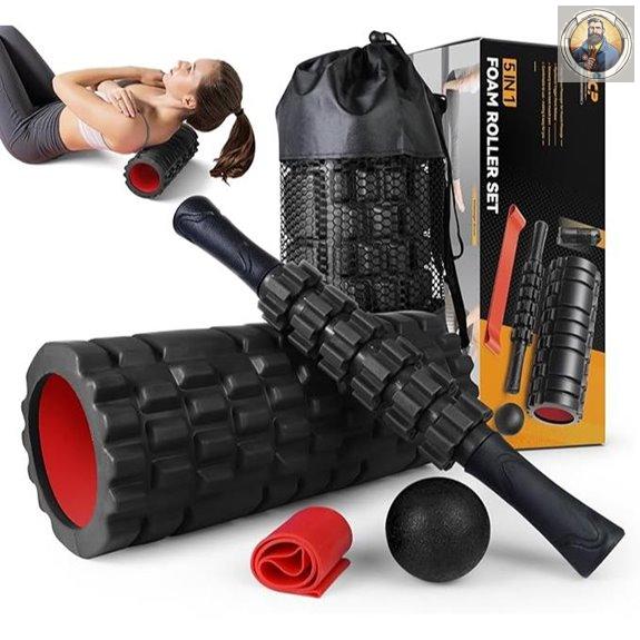 5-in-1 Foam Roller Set for Muscle Massage and Exercise