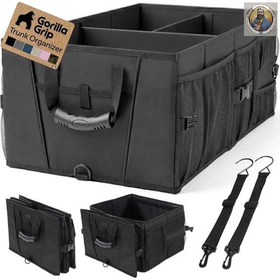 GORILLA GRIP Car Trunk Organizer with Multiple Compartments