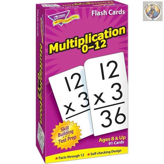 multiplication flash cards for 0 12