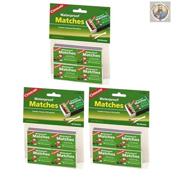 Coghlan's DEDED 940BP Waterproof Matches 3 Pack of 12 Boxes
