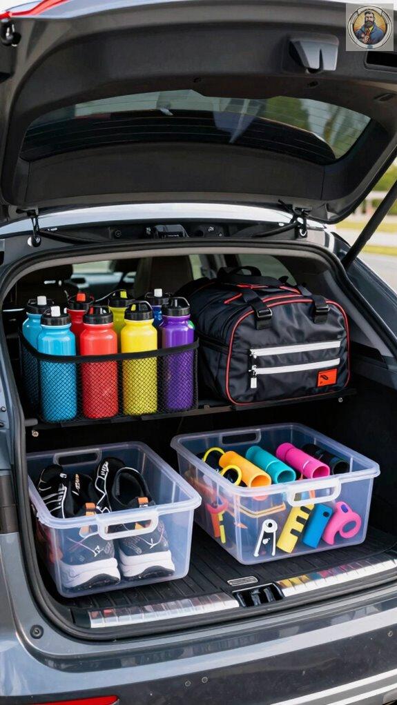organize hydration gear efficiently
