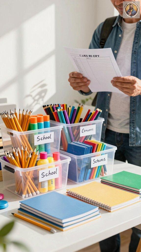 organized custody supply checklist