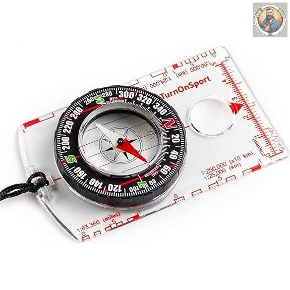 TurnOnSport Orienteering Compass for Hiking and Camping