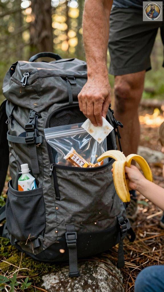 pack out snack wrappers responsibly