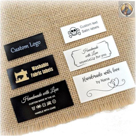 Custom Logo Iron-On or Sew-On Fabric Labels