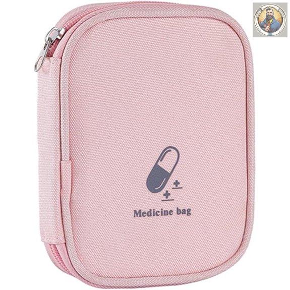 Portable First Aid Bag with Handle Pink
