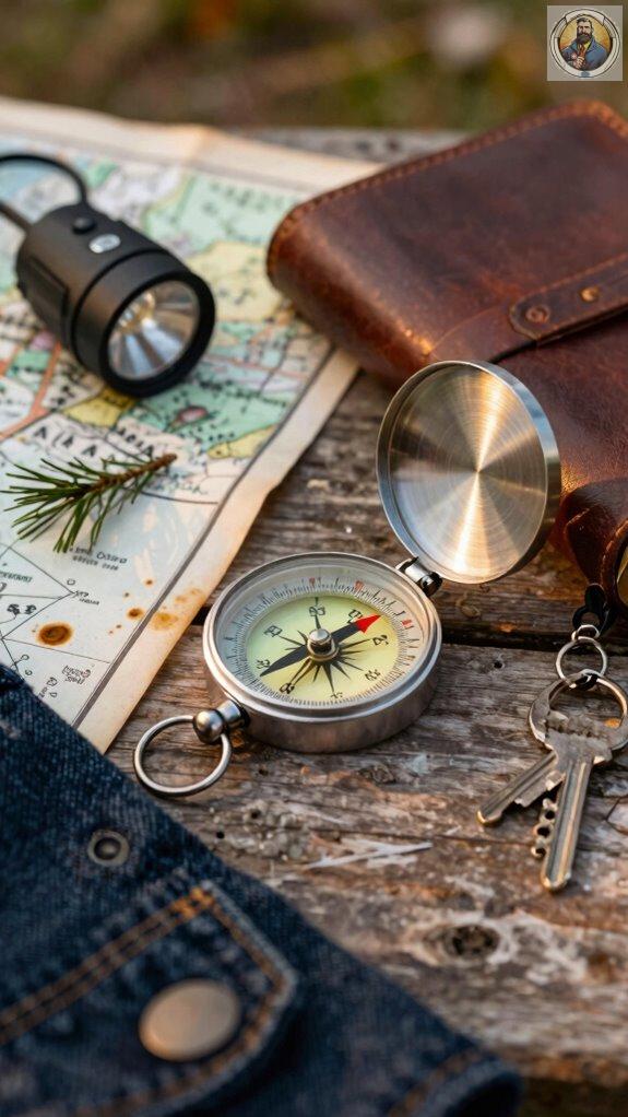 pocket sized compass for navigation