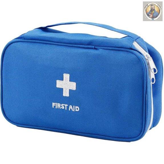 TOPASION Portable First Aid Medical Bag (Blue)