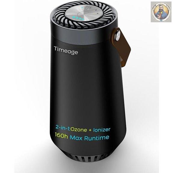 Portable Car Ozone Generator & Air Ionizer for Odor Removal