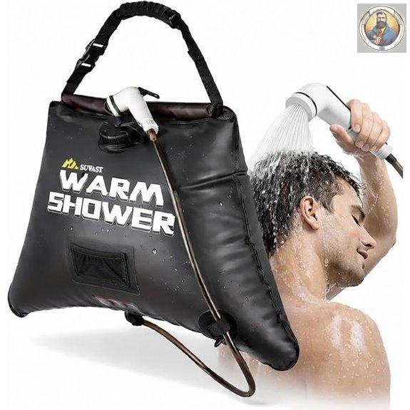 Portable Solar Shower Bag with Hose and Carry Bag