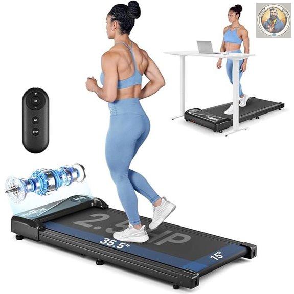 THERUN Portable Under Desk Walking Treadmill