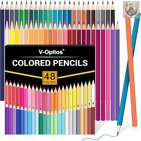 V-Opitos 48 Pack Pre-sharpened Colored Pencils