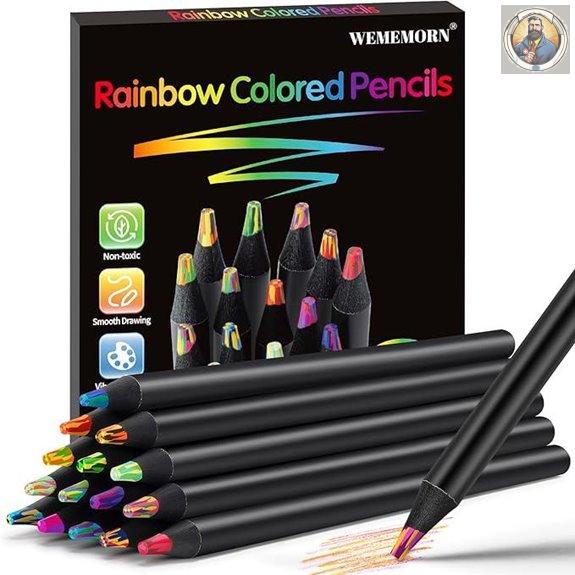 WEMEMORN 16-Color Rainbow Colored Pencils for Arts