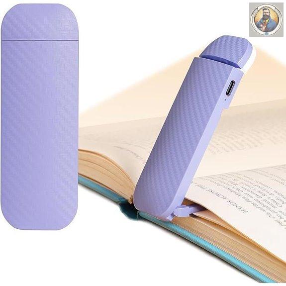 HEMONNKAM Rechargeable Clip-On Reading Light 3-Color 5 Brightness