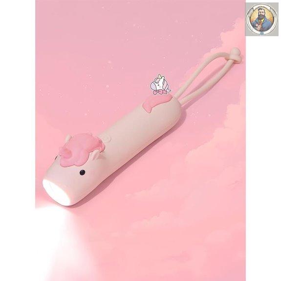 Kids Silicone Flashlight with Dimmable Rechargeable Light