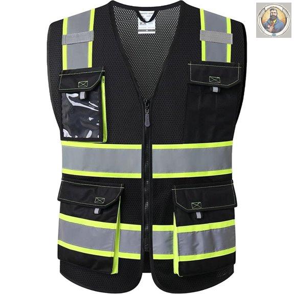 Hi Vis Reflective Safety Vest with Pockets