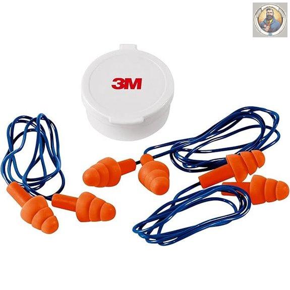 3M Reusable Earplugs 3 Pack Noise Reduction 25dB