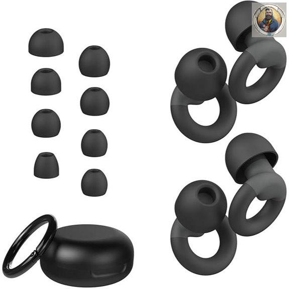 JUSTRVN Reusable Noise-Reducing Ear Plugs 2 Pairs