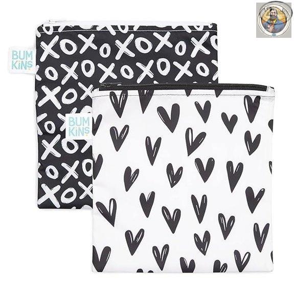 Bumkins Reusable Snack Bags Waterproof Large 2-Pack