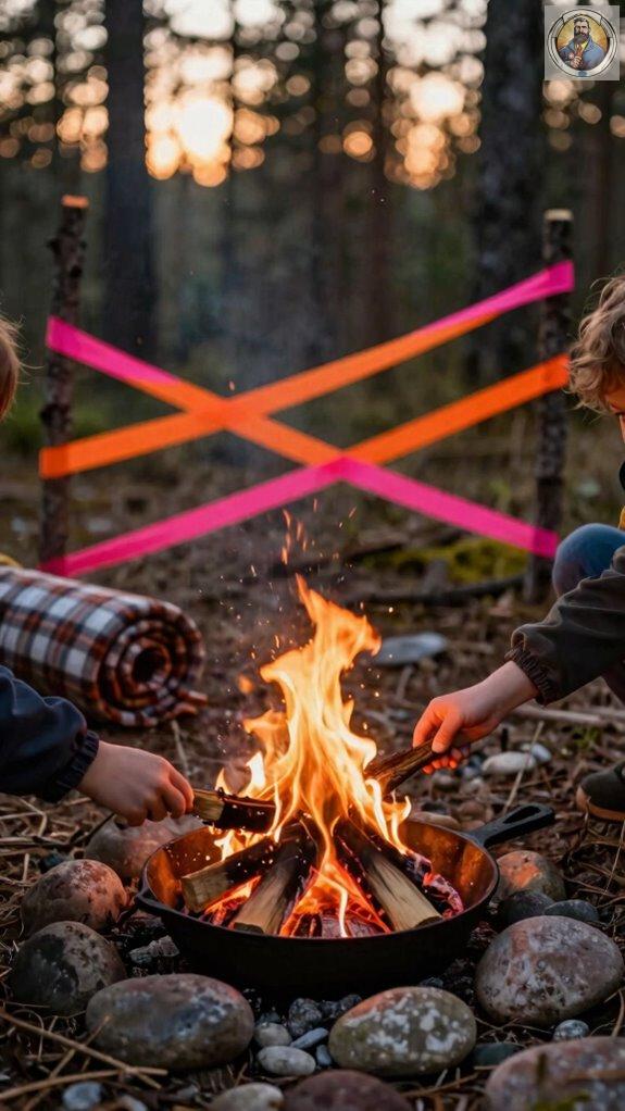 safe fire building with kids