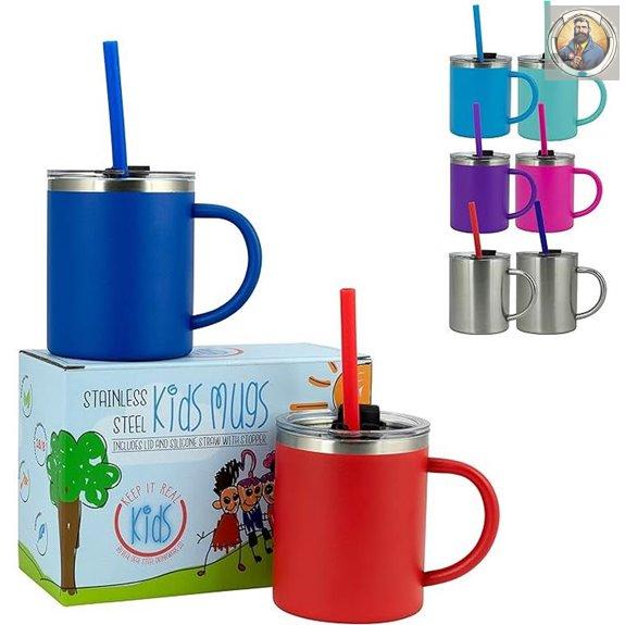 Real Deal Steel Kids Mugs – BPA & Lead-Free (Set of 2)