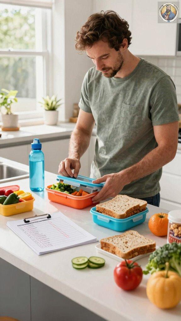 school supplies and lunch organization