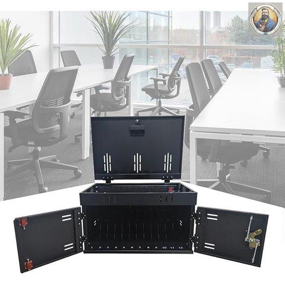12-Device Lockable Charging Station for Laptops