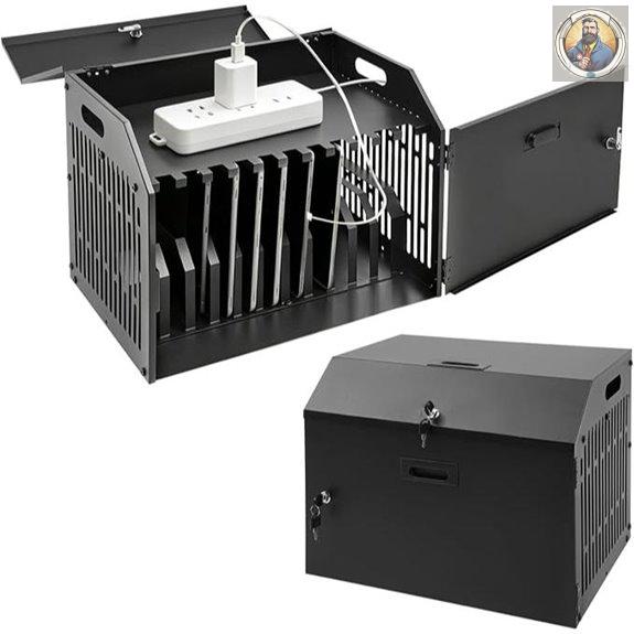 11-Device Lockable Tablet Charging Station with Keys