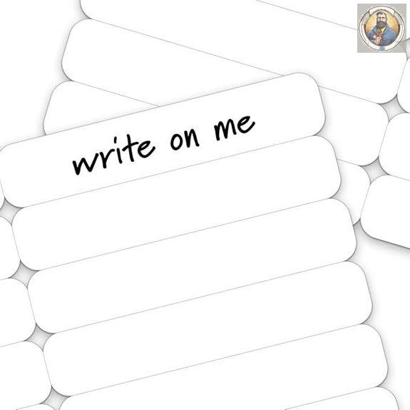 Writable Iron-On Clothing Labels (100 pcs)