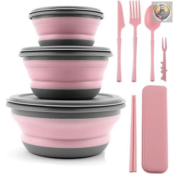 Collapsible Silicone Camping Bowls (3-Pack)