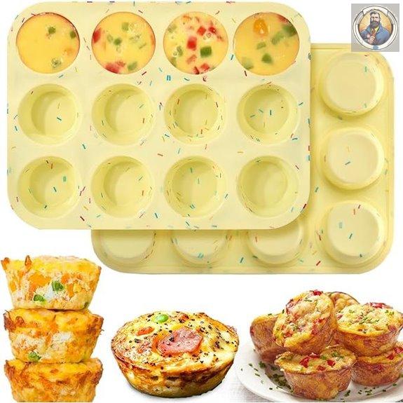 Palksky Silicone Egg Bite Molds (2-Pack)