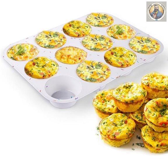 Juome Silicone Egg Bite Molds - 12 Cups