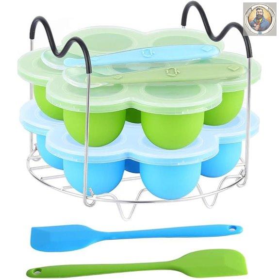 Rottay Silicone Egg Bites Molds & Steamer Rack Set