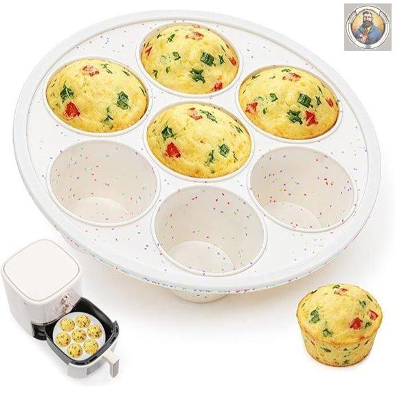 Vinino Silicone Air Fryer Muffin Pan (7-Cup)