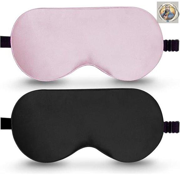 BeeVines 2-Pack 100% Mulberry Silk Sleep Masks