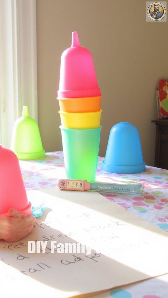 sippy cup stacking challenge