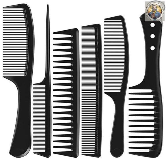 Kolavia 6 Pc Hair Comb Set for Detangling and Styling