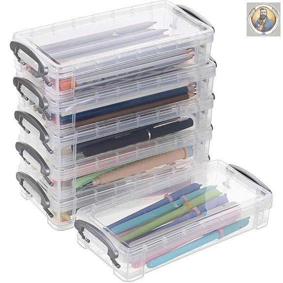 BTSKY 6-Pack Large Capacity Pencil Storage Box