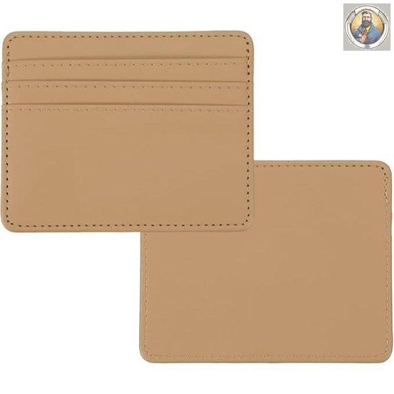 PATIKIL Slim Leather Wallets with ID Window (2 Pack)