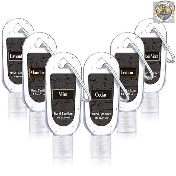 Mini Travel Hand Sanitizer with Carabiner (6 Pcs)