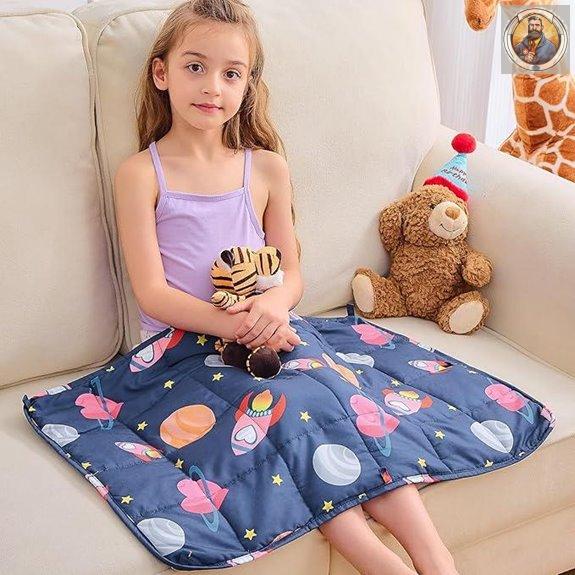 Yescool Weighted Lap Blanket 2-Pound Small Travel Throw