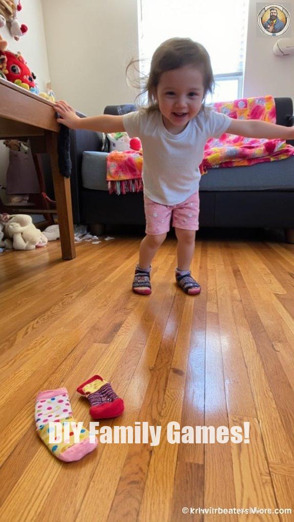 sock sliding competition fun