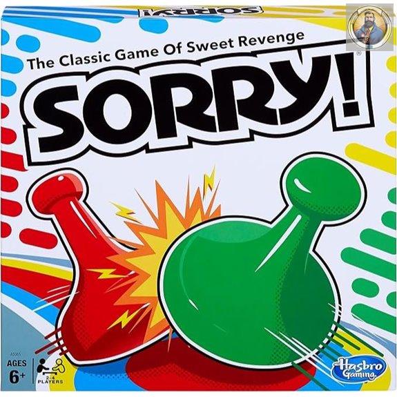 Sorry! Kids' Classic Board Game for Ages 6
