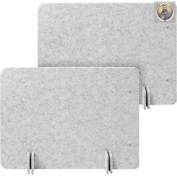 Desk Privacy Panel Set with Soundproof Divider