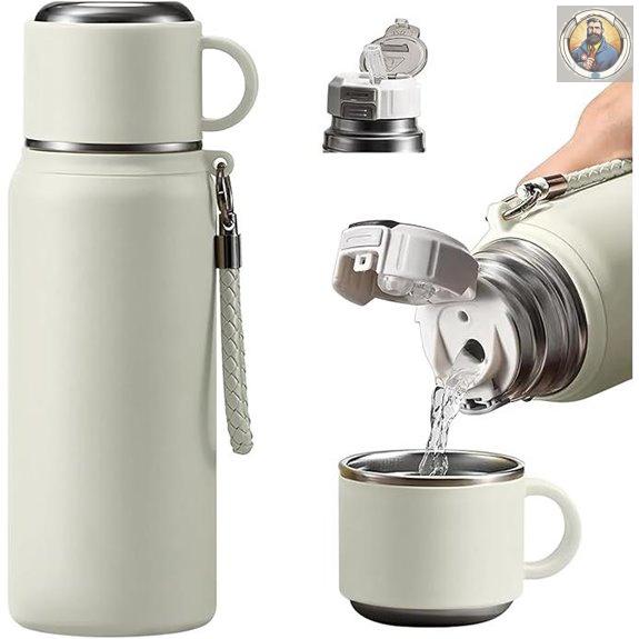Stainless Steel Vacuum Thermos with Straw 600ML