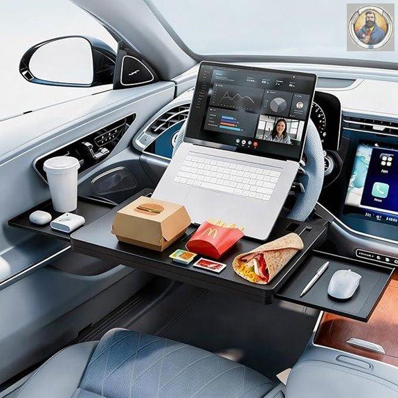 Car Steering Wheel Tray for Eating and Working
