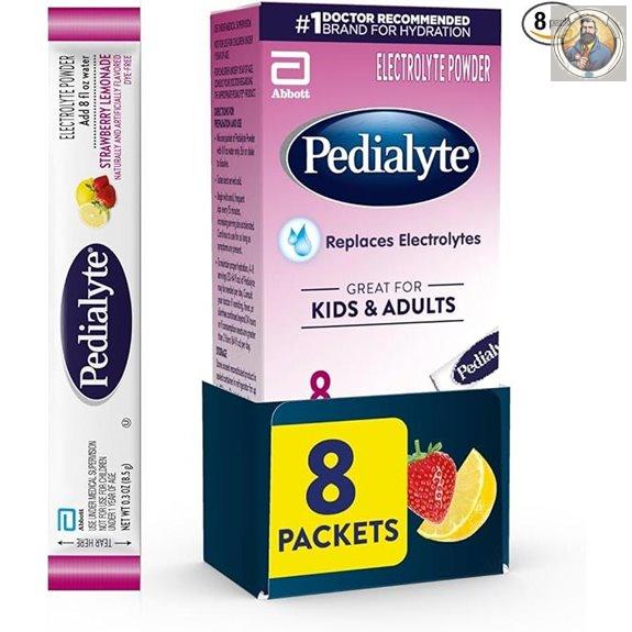 Pedialyte Electrolyte Powder Drink Strawberry Lemonade
