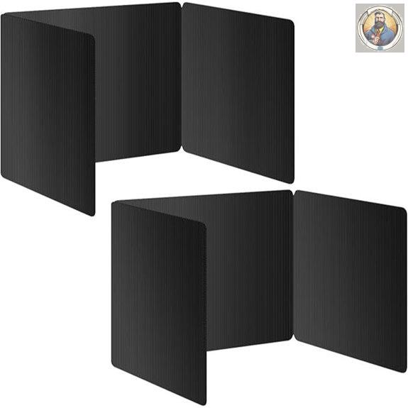 Black Desk Dividers for Students (2 Pack)