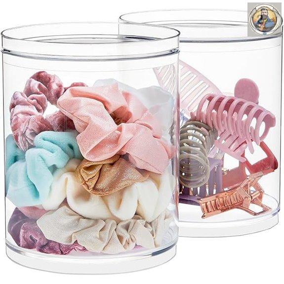 STORi Bella Tall Scrunchie Storage Containers (Set of 2)